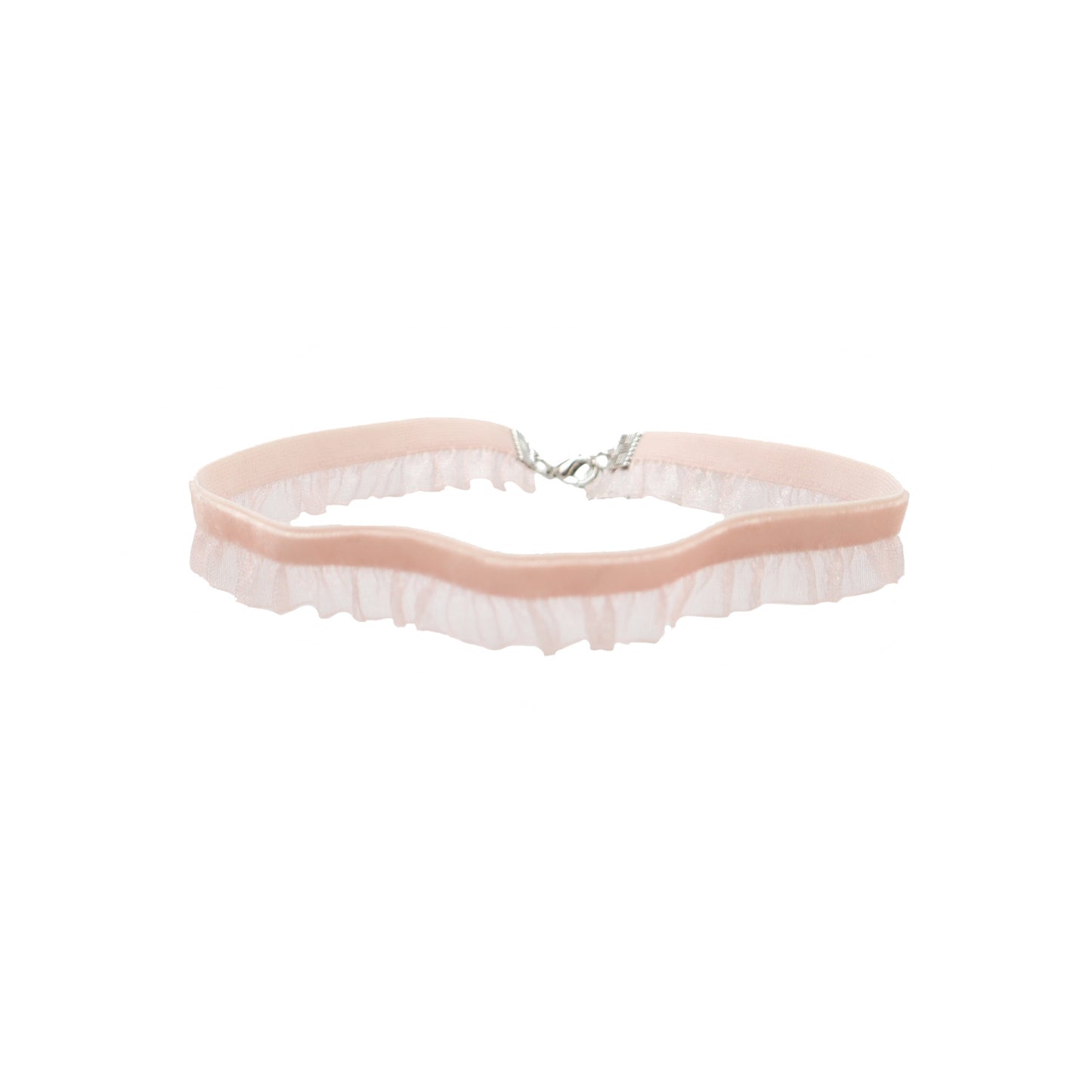 Neck Band Pink Peach Heart Short Necklaces