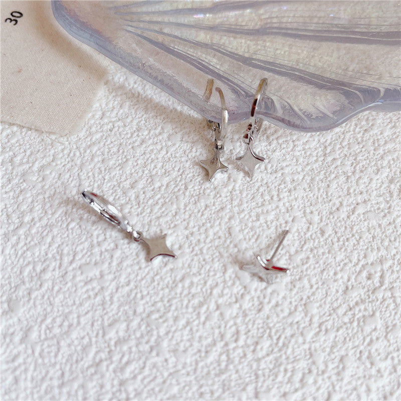 Star Simple Ear Clip Niche Design Western Style Earrings