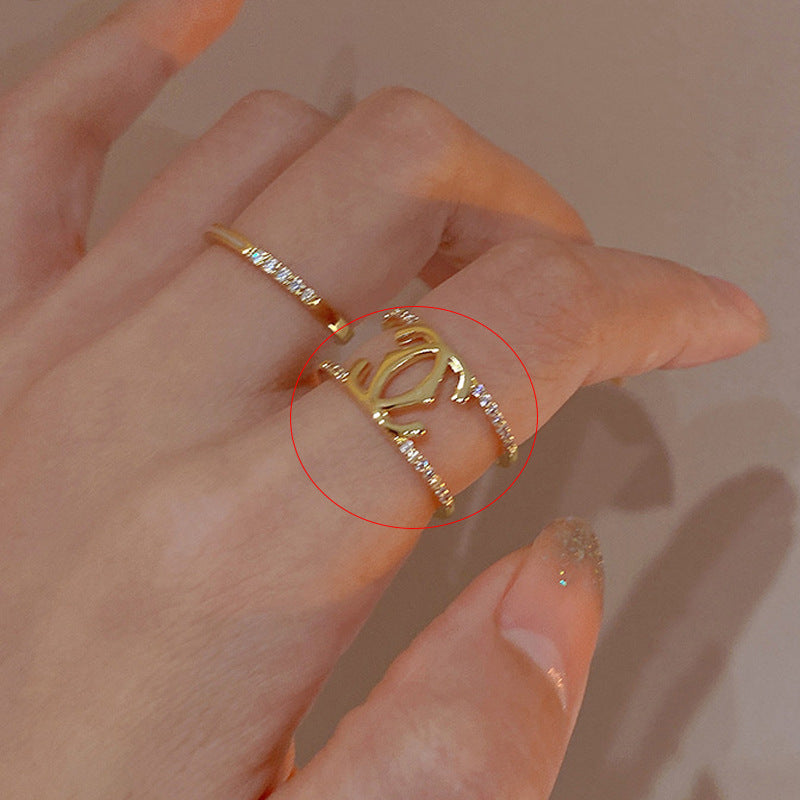 Fashion Personalized Niche Design Light Luxury Rings