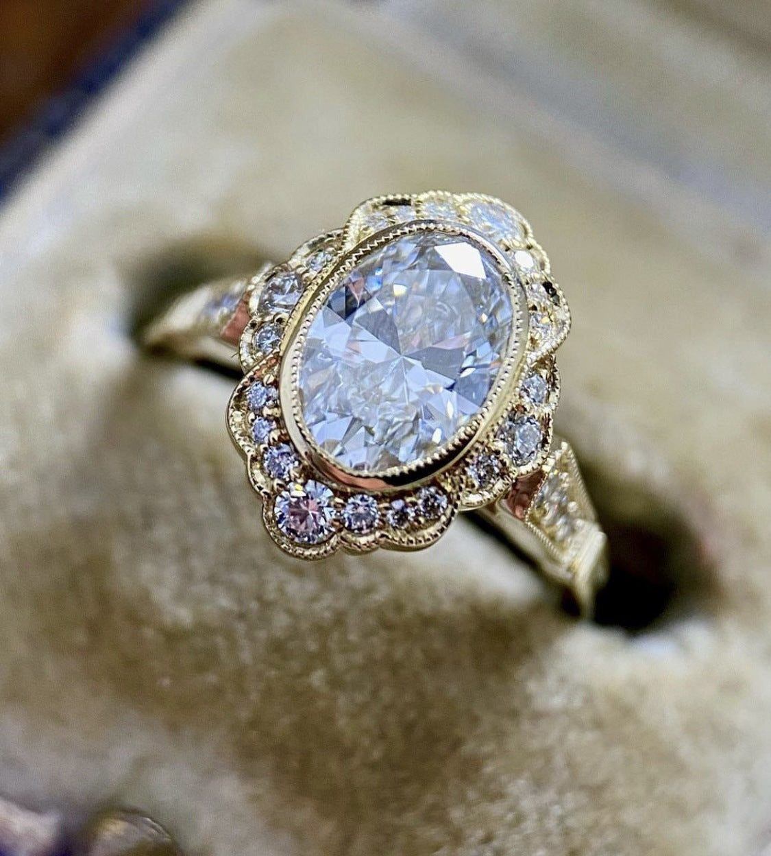 Women's Stylish Colored Diamond Engagement Holiday Gift Ring
