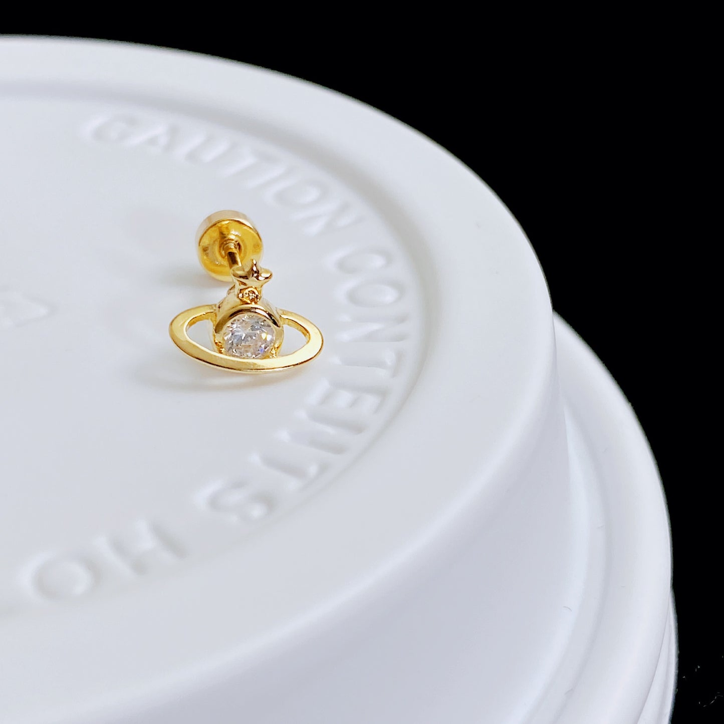 Exquisite Micro Inlaid Zircon Screw Ear Earrings