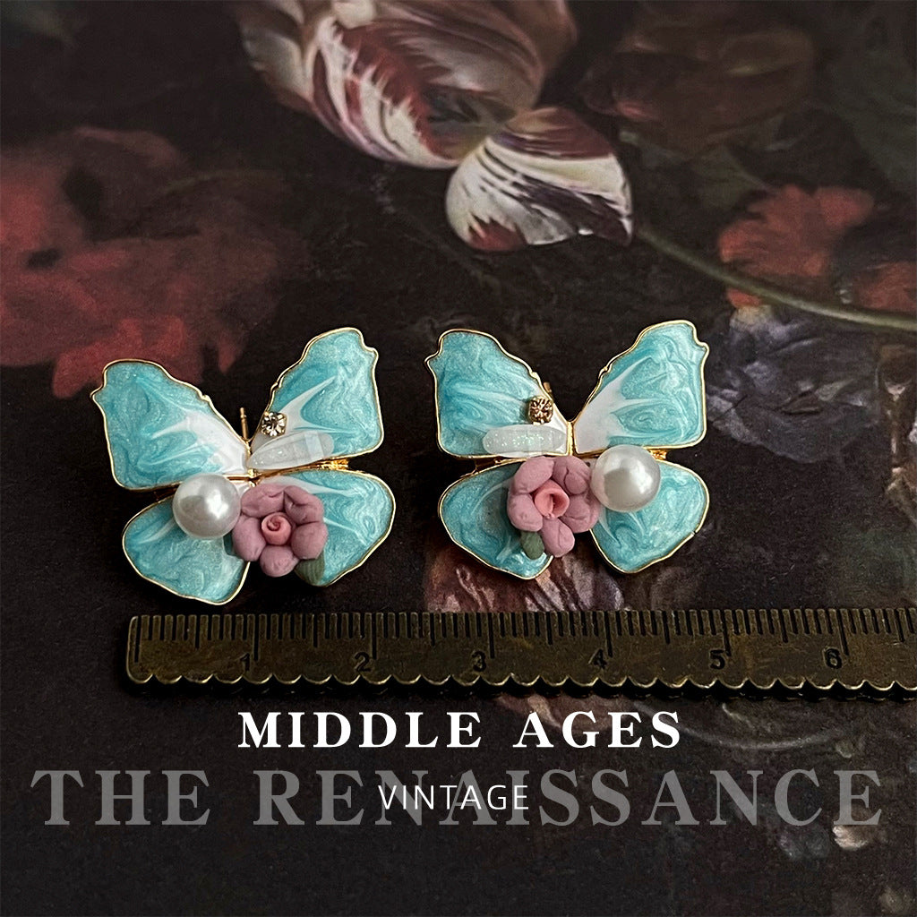Style Enamel Drop Oil Butterfly Collection Earrings