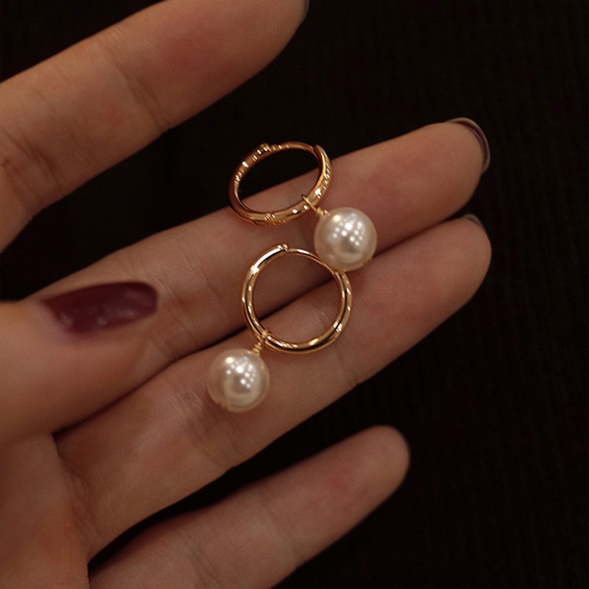 Women's Style High-grade Pearl For Sterling Sier Earrings