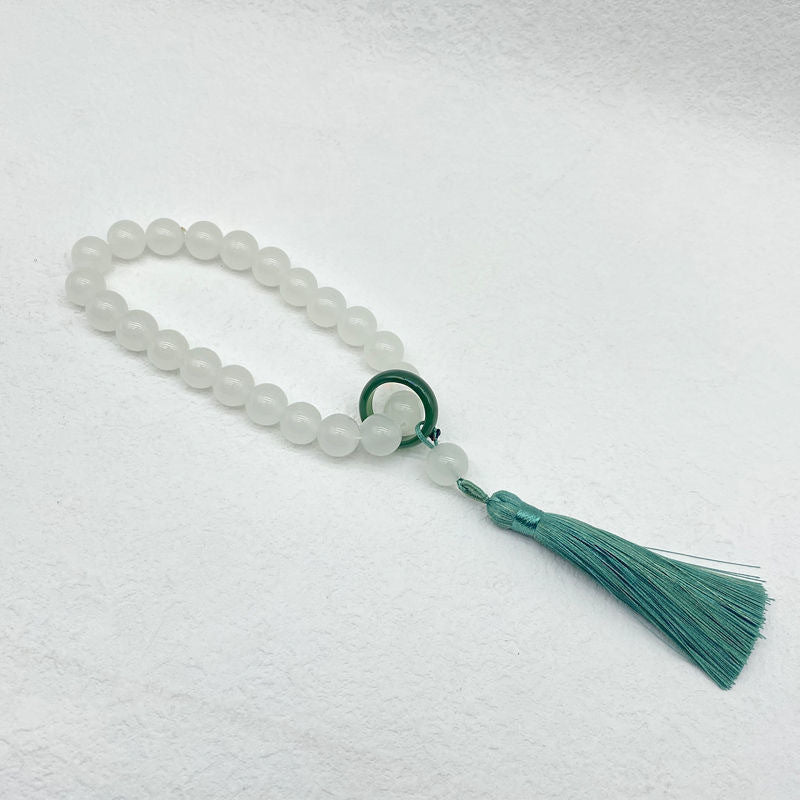 Cui Glazed Stone Flexible Hand Pieces Buddha Bracelets