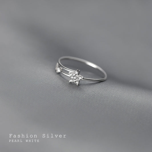 Women's Fashion Small Fresh Stars Simple Sweet Rings