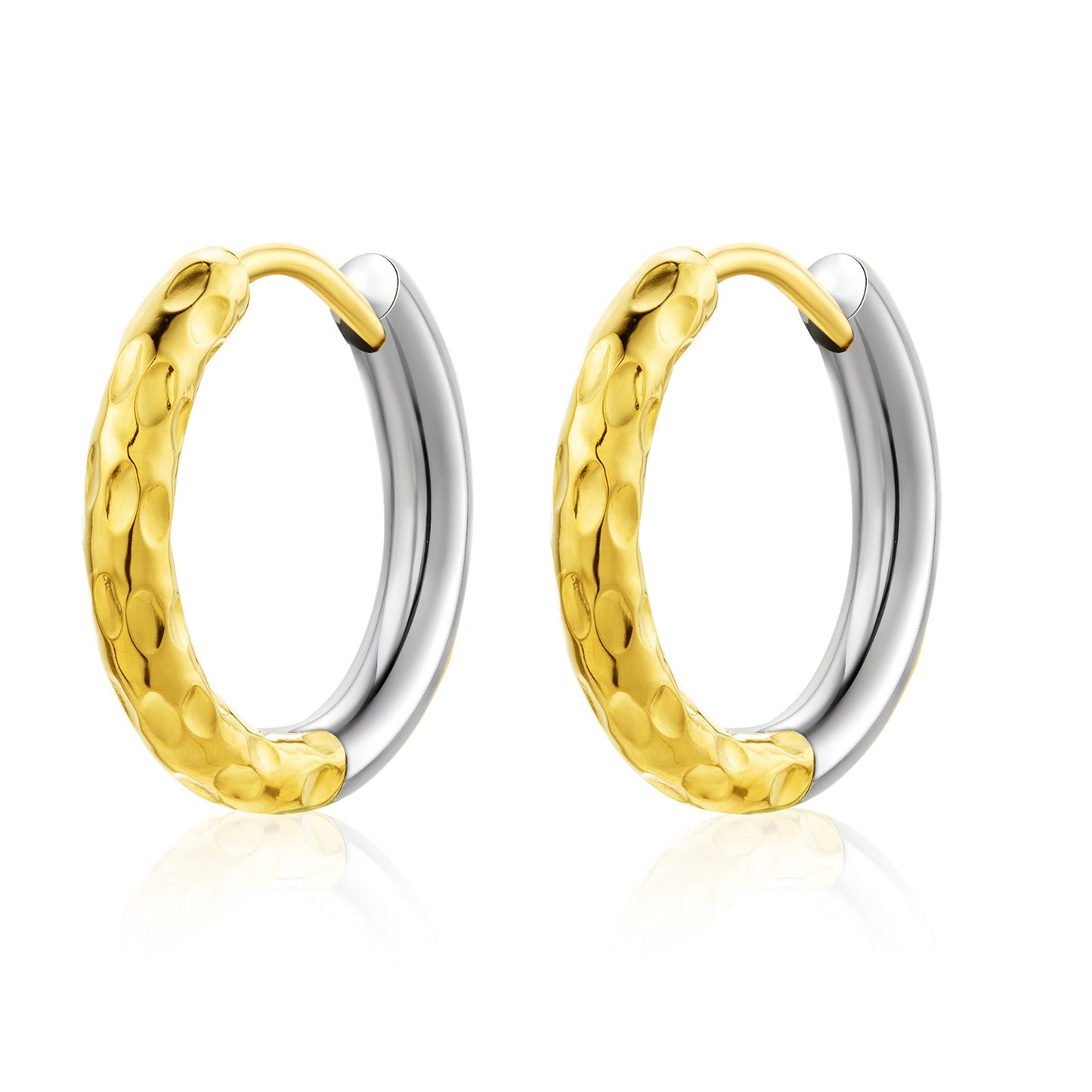 Round Light Luxury High-grade Titanium Steel Earrings