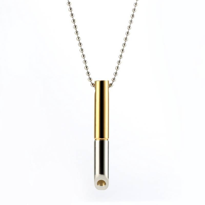 Breathing Decompression Whistle Anxiety Yoga Stainless Steel Room Necklaces