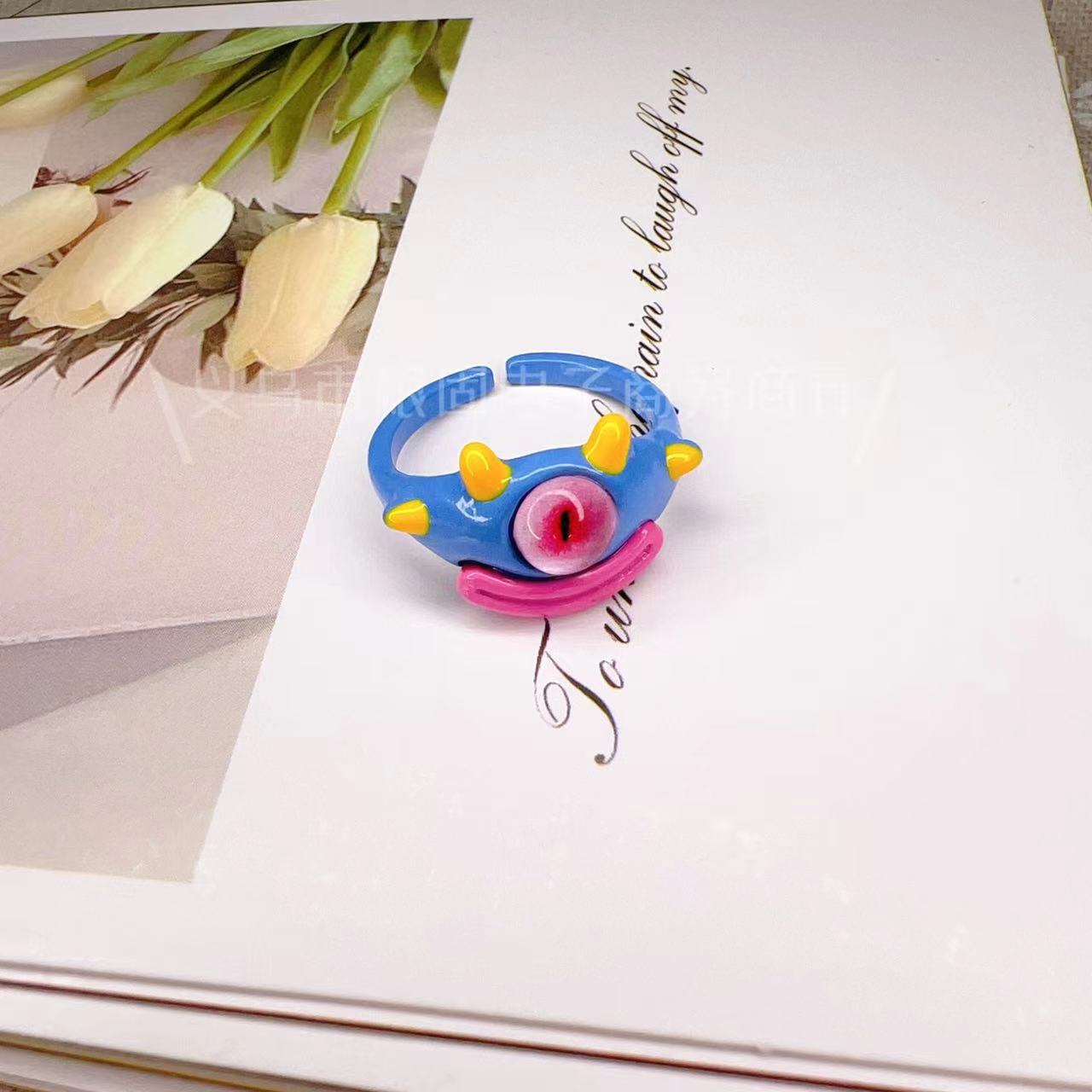 Dripping Open Personality Sausage Mouth Funny Rings