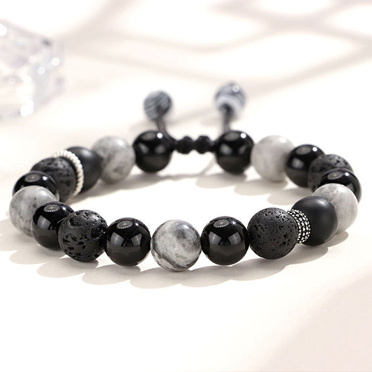 Men's Agate Map Stone Niche High Sense Bracelets