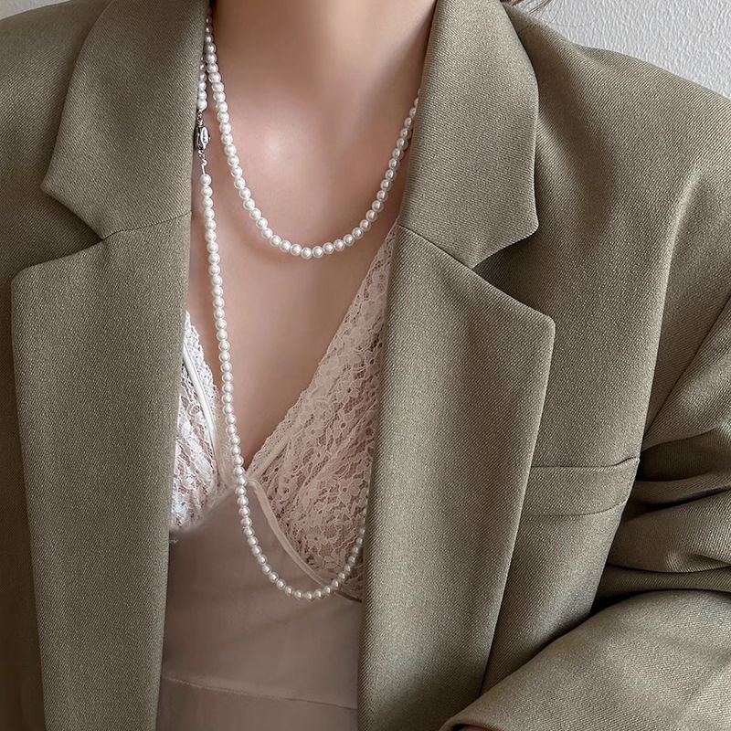 Women's Fashion Pearl Light Luxury High-grade Twin Necklaces