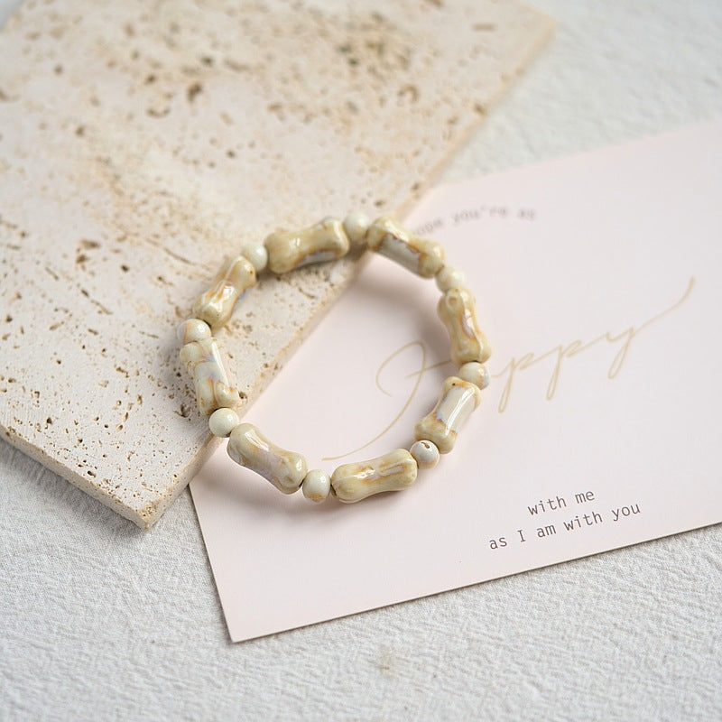 Ceramic Woven Chinese Style Fresh Ancient Beaded Bracelets