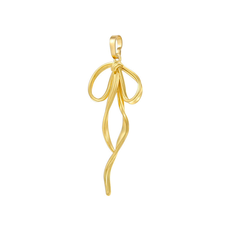Inlaid Pearl Bow Niche Long Tassel Pendants