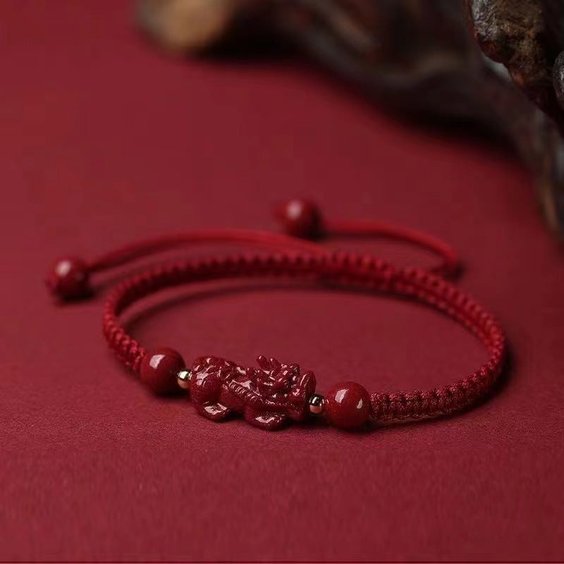 Women's & Men's Pi Carrying Strap Blessing Fortune Beads Red Bracelets