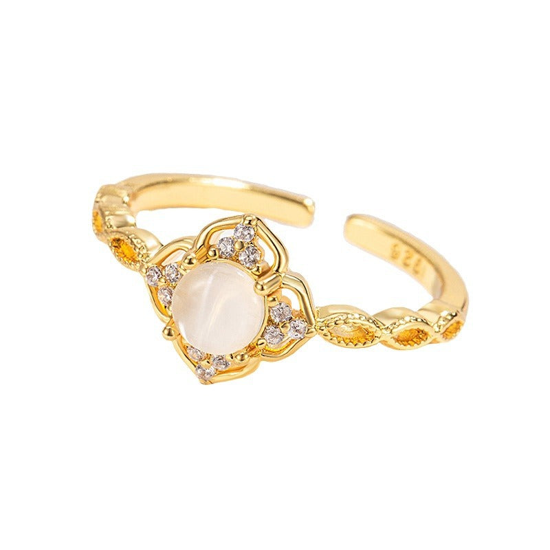 Light Luxury Shining Retro Gentle Opal Rings