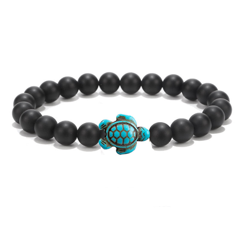 Women's & Men's Turquoise Turtle Volcanic Rock White More Bracelets