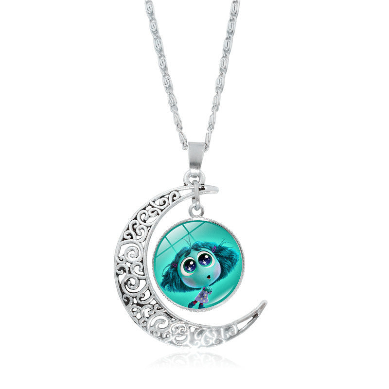 Brain Secret Team Time Gem Cabochon Necklaces