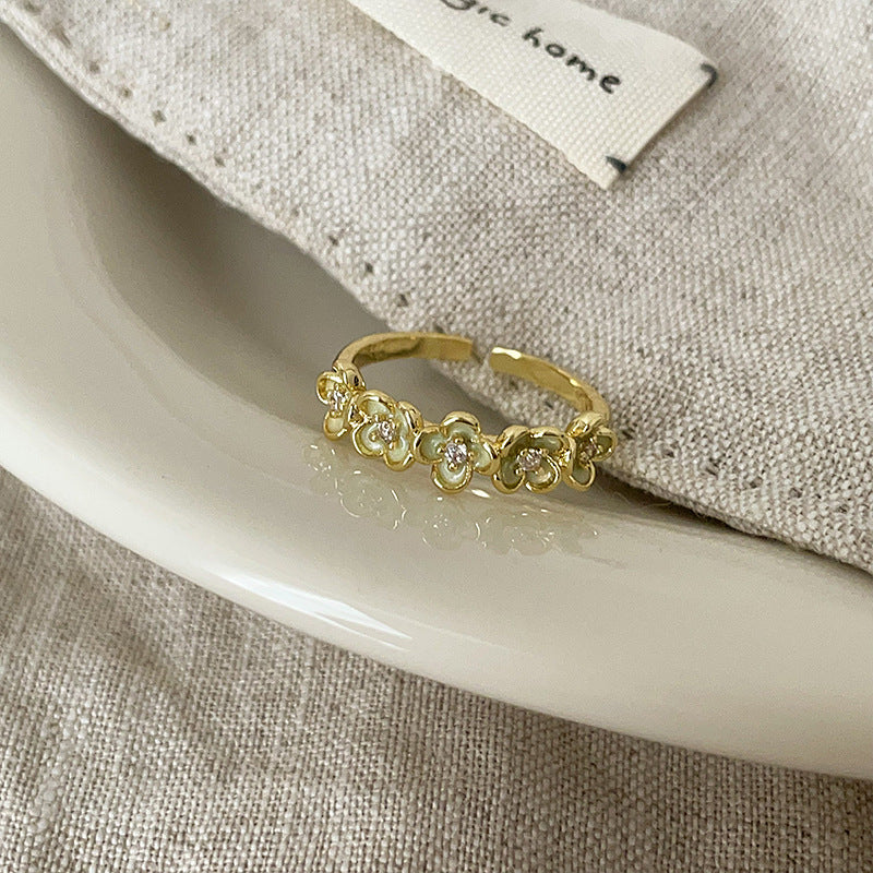 Sweet Cute Color Butterfly Opening Collection Female Personality Rings