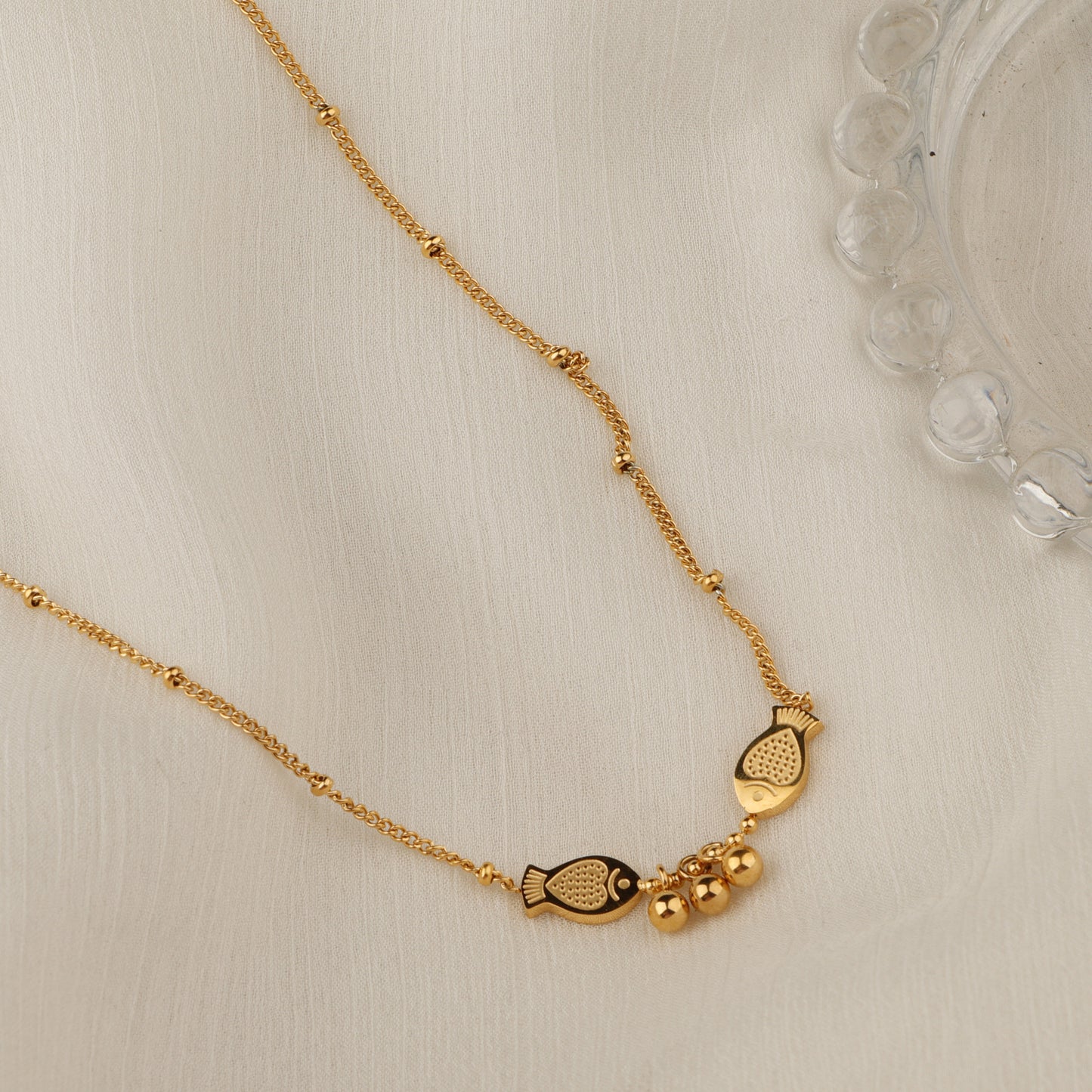 Women's Pisces Simple Fashion Design Titanium Steel Clavicle Chain Necklaces