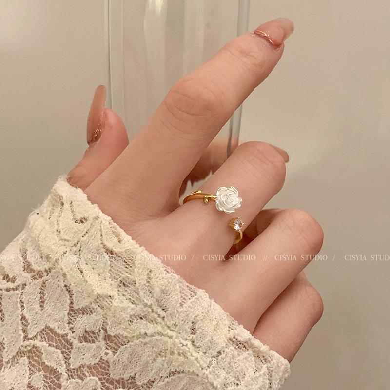 Female Opening Adjustable Design High-grade Zircon Rings