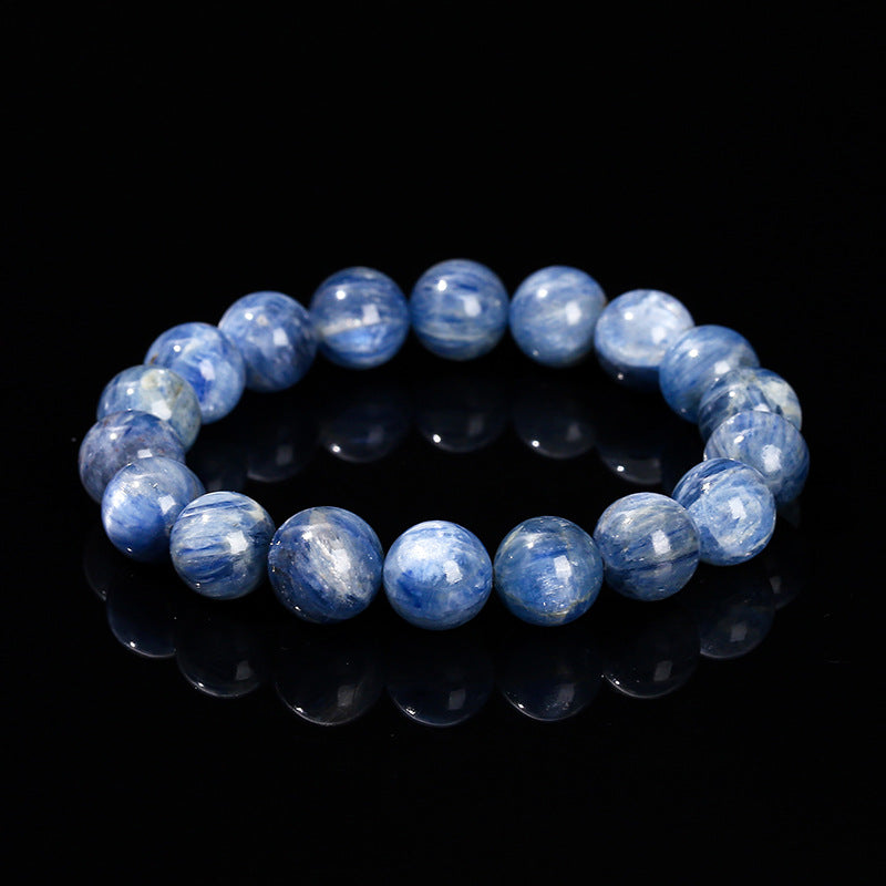 Women's & Men's Natural Brazil Blue Crystal Veet Round Beads Bracelets