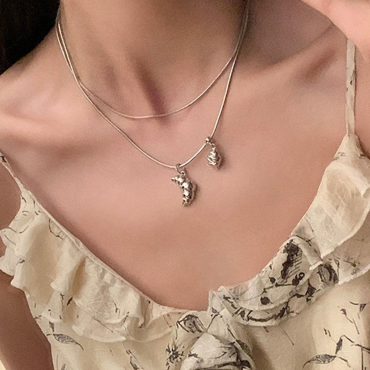 French Unique Light Luxury Fashionable Sweater Necklaces