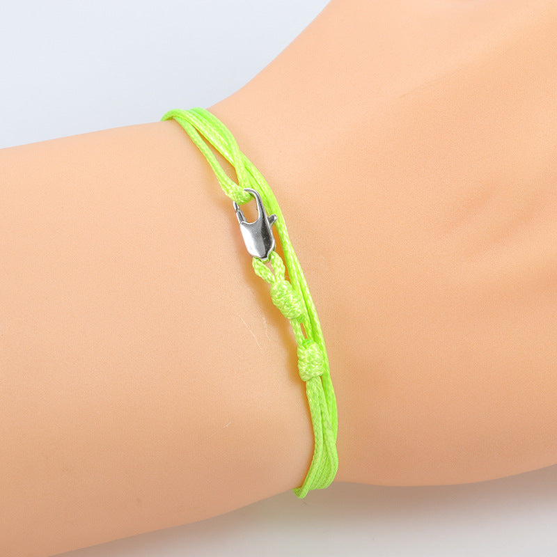 Men's Simple Carrying Strap Wax Line Fashion Bracelets