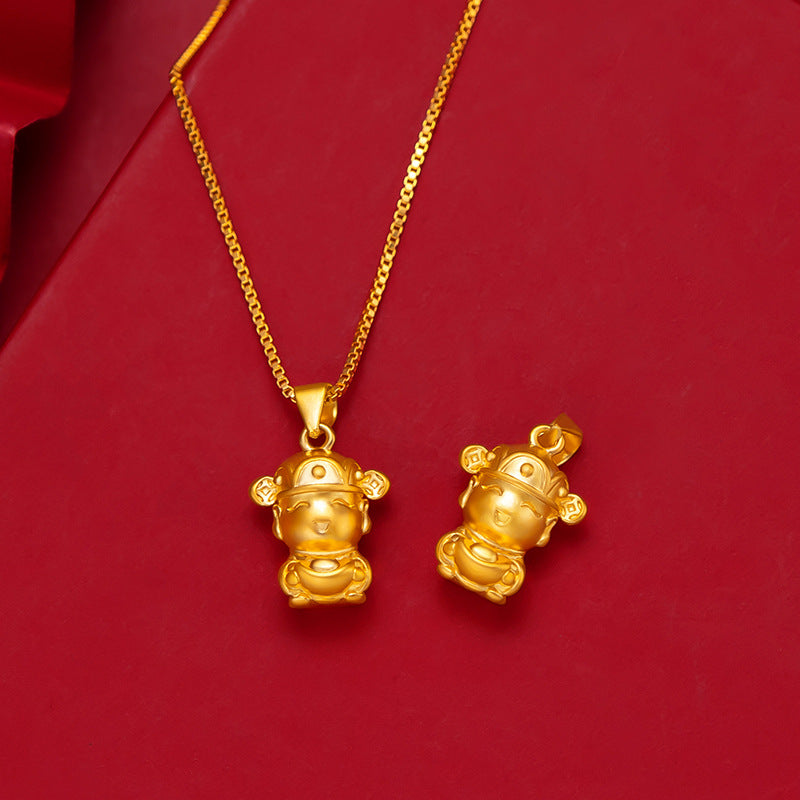 Women's Imitation Small God Of Wealth Vietnam Placer Necklaces