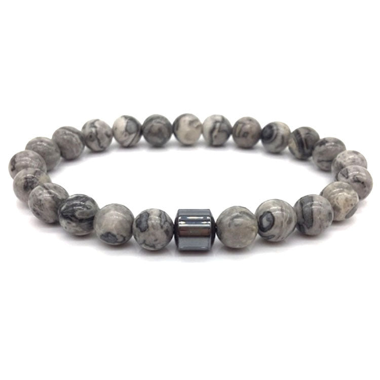 Magnetic Hematite White Turquoise Handmade Beaded Bracelets