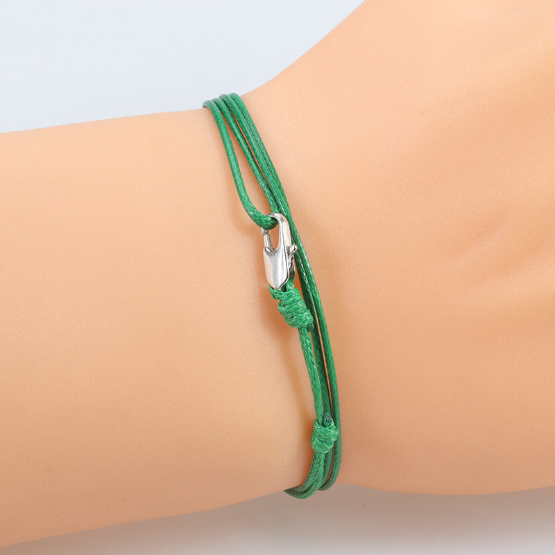 Men's Simple Carrying Strap Wax Line Fashion Bracelets