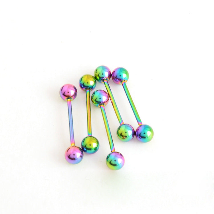 Human Body Piercing Titanium Steel Tongue Pin Stainless Ear Bone Stud Earrings