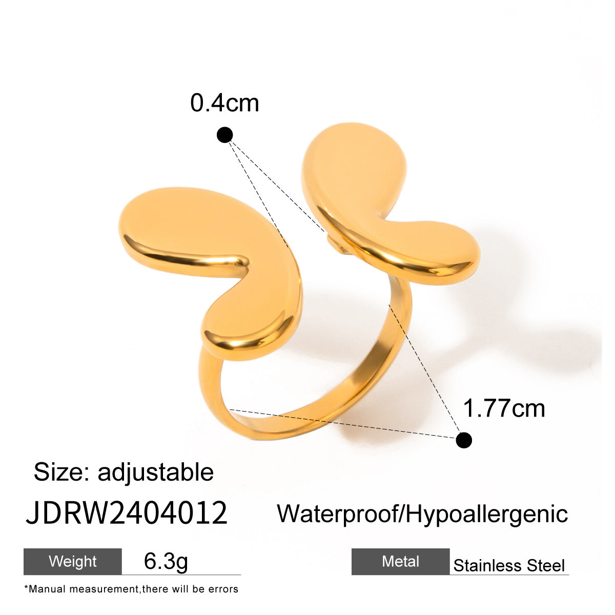 Women's Fashionable Simple Elegant Stainless Steel Glossy Rings