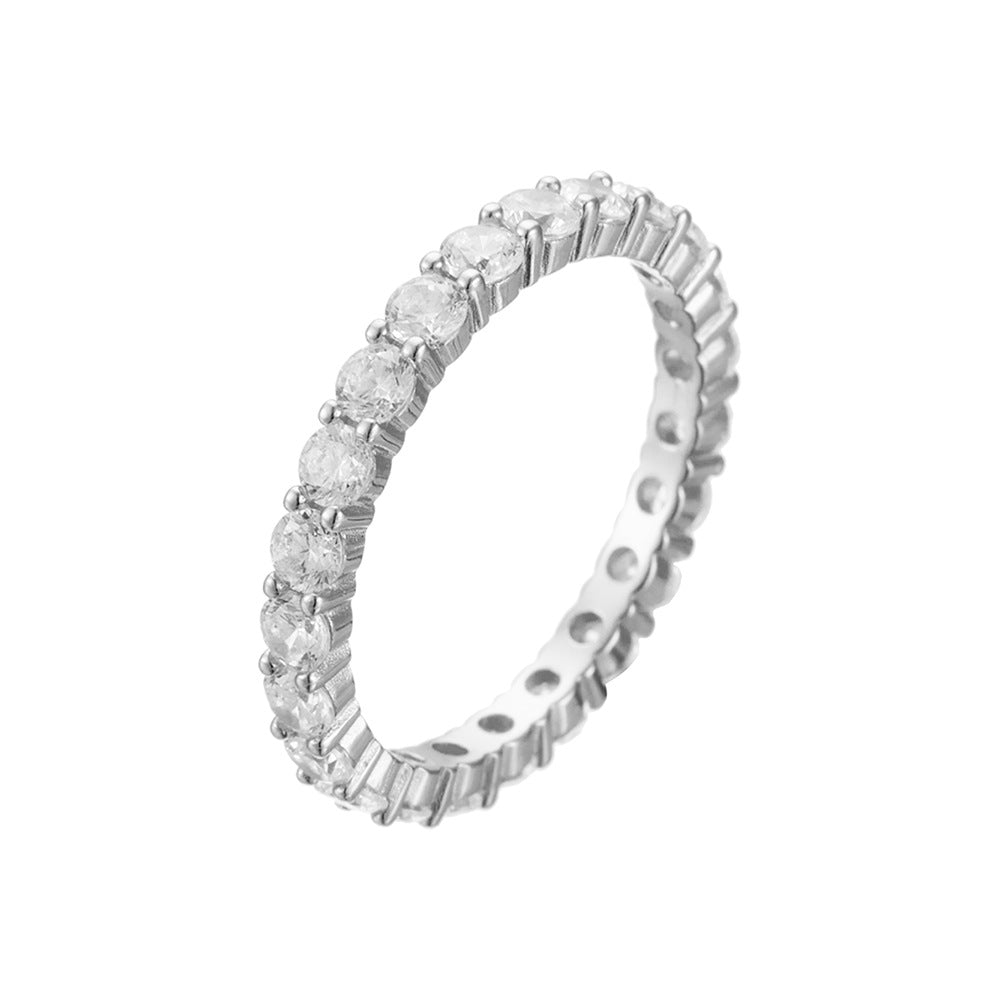 Sterling Sier Temperament Ladies Three-piece Set Rings