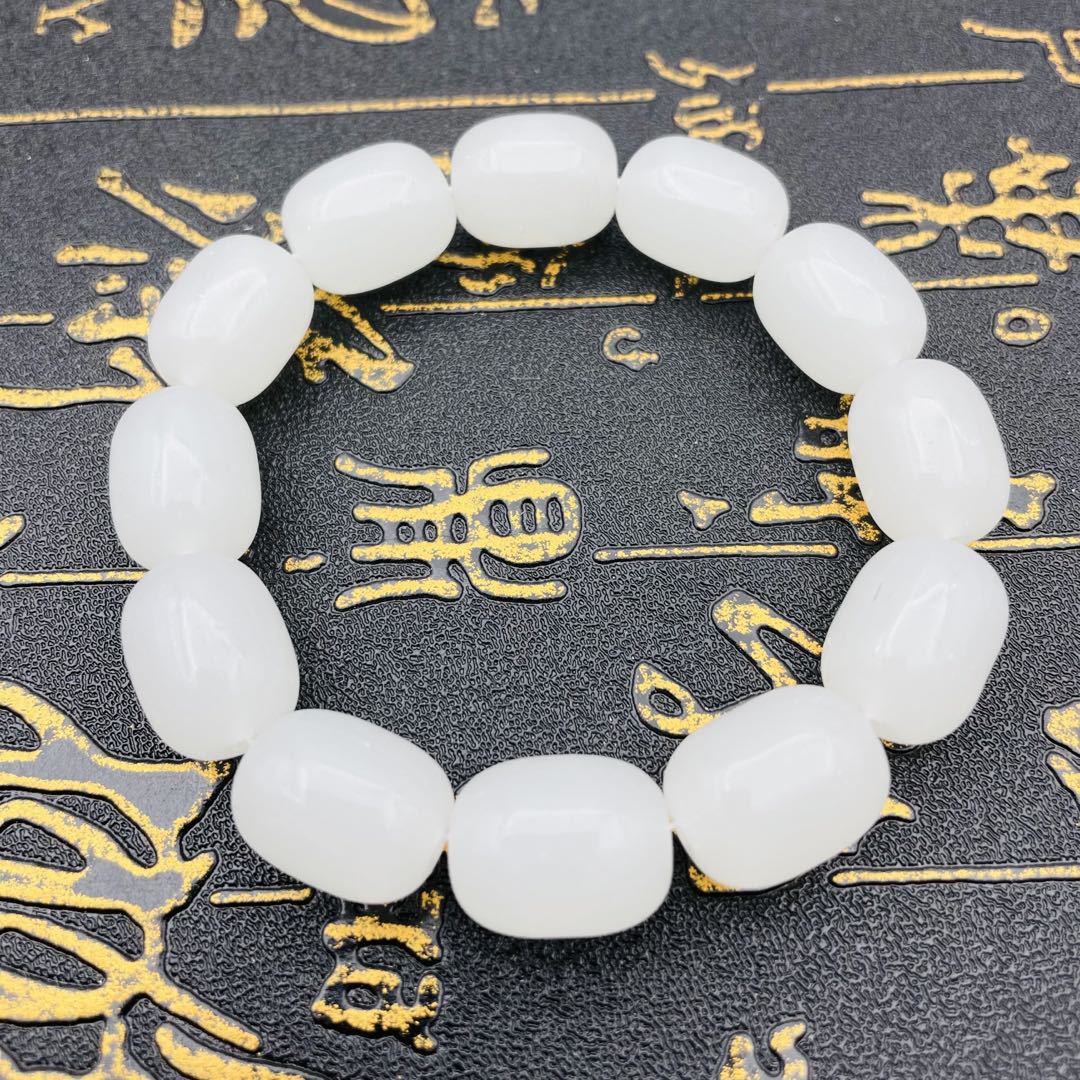 Marble Barrel Bead High Jade Glass Exquisite Polished Bracelets