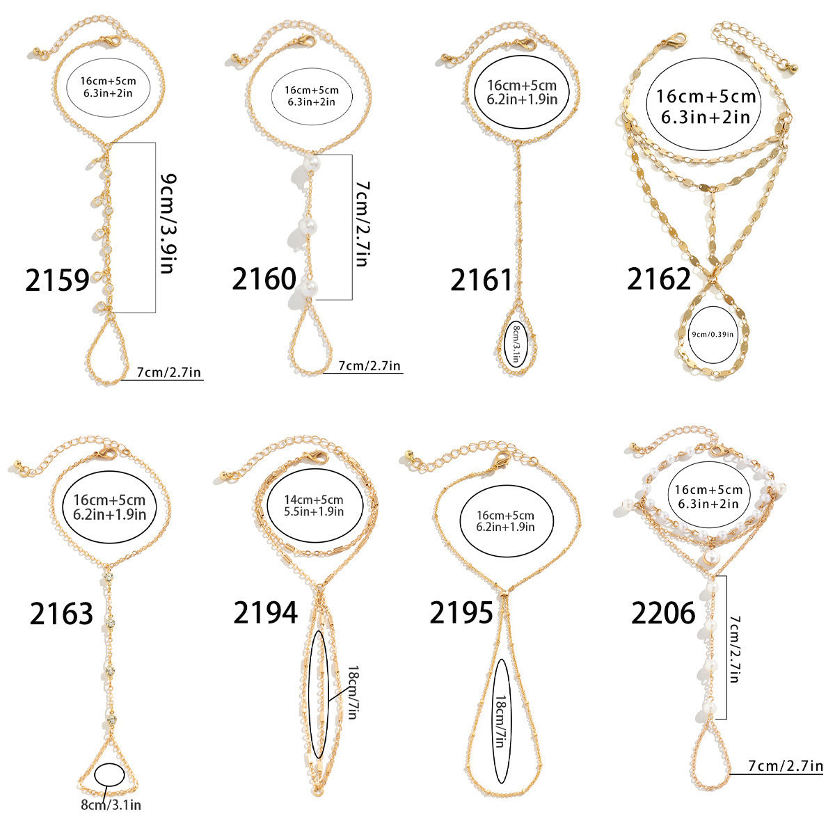 Ornament Ethnic Style Rhinestone Beach Chain Bracelets