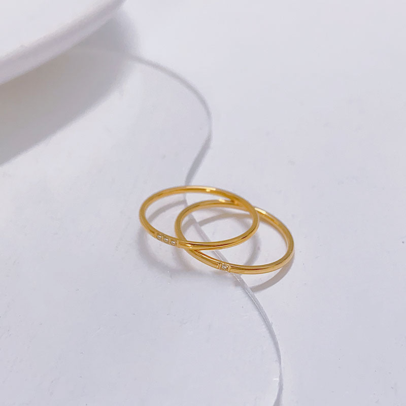 Diamond Light Luxury Minority Index Finger Tail Tide Rings