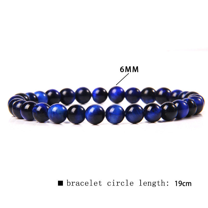 Women's & Men's Single Circle Beaded Natural Agate Stone Bracelets