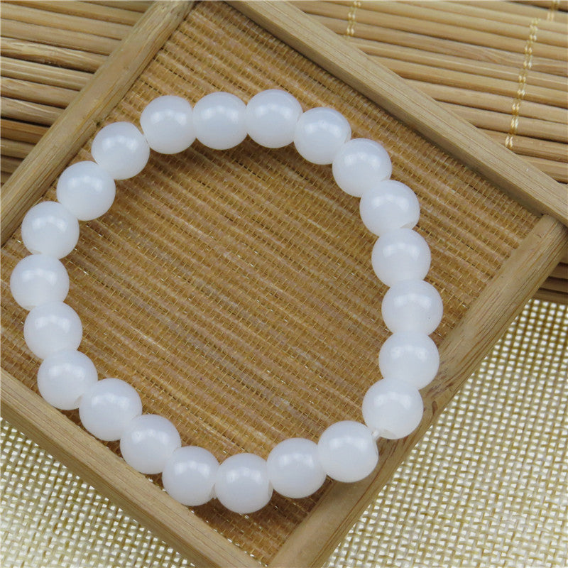 Streaming Welfare Drainage Gift White Jade Bracelets