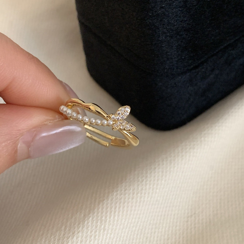Sier Niche Gentle Natural Colored Gems Female Rings