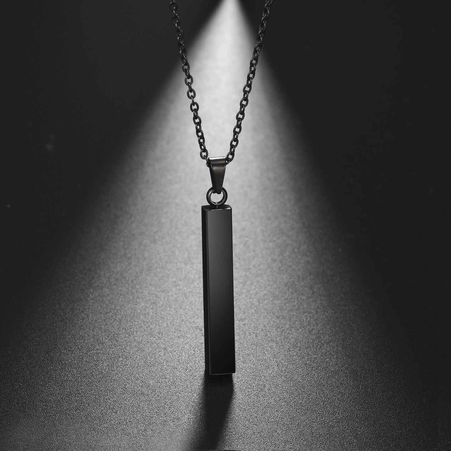 Glossy Gold Ing Column Titanium Steel Can Pendants