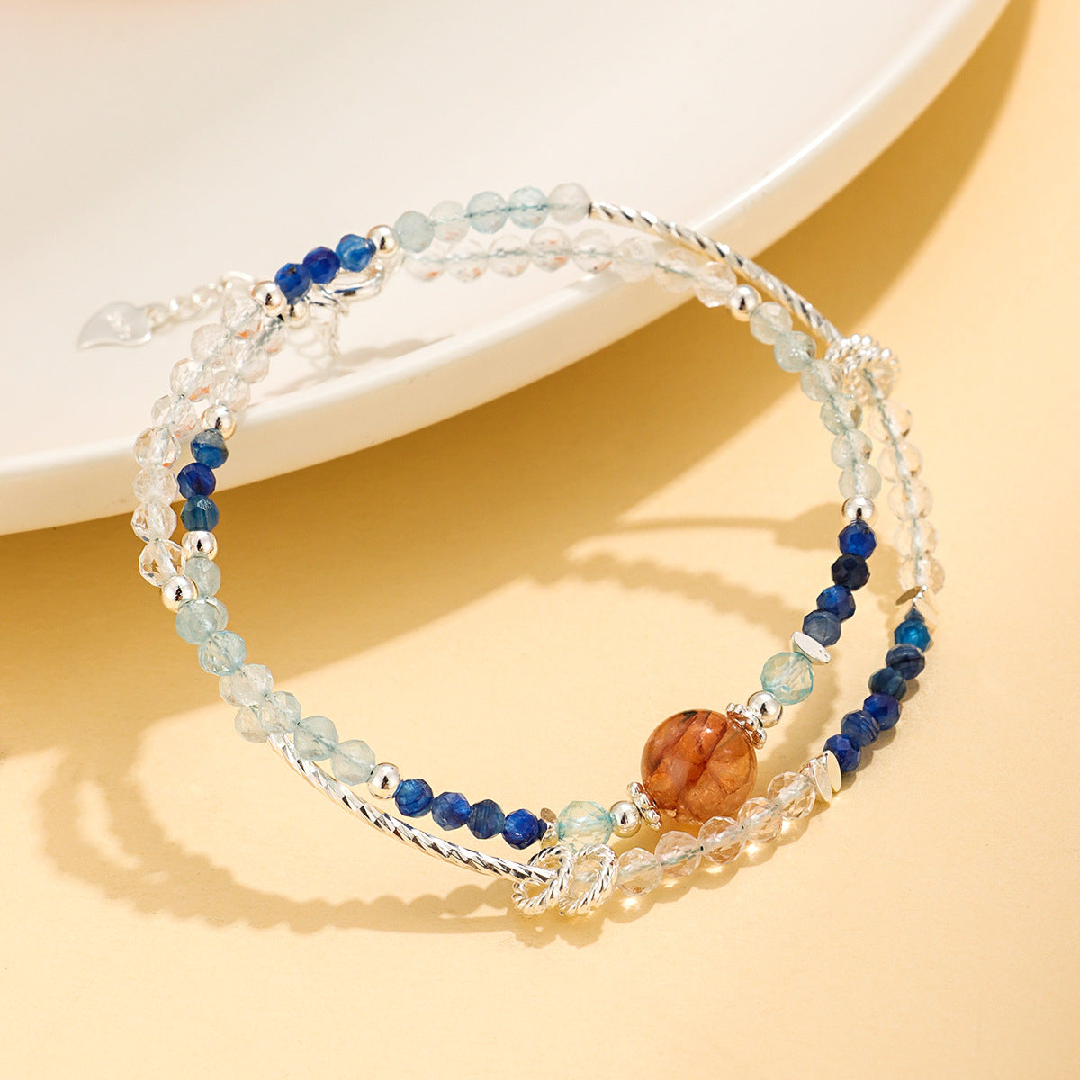 Amethyst Beaded Double Niche High Sense Bracelets