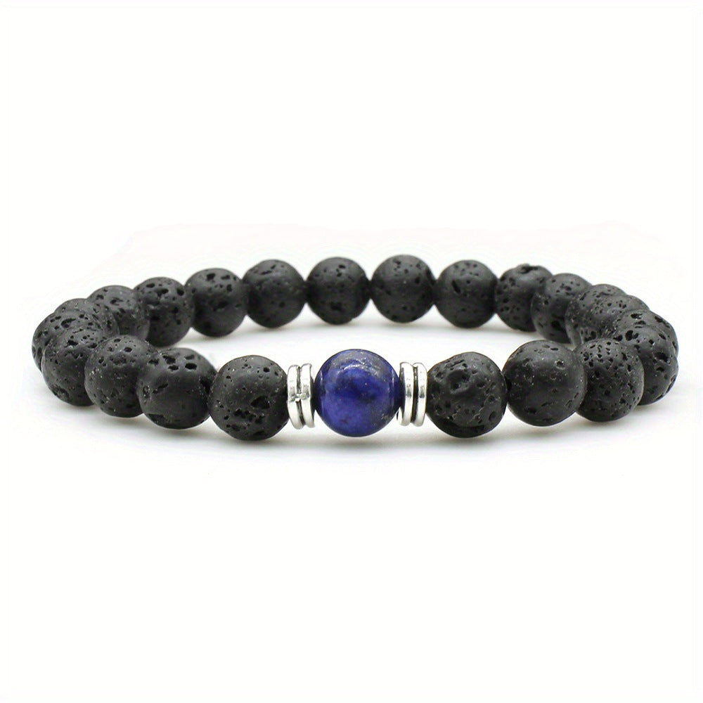 Women's & Men's Volcanic Rock Yoga Wheel Handmade Bracelets