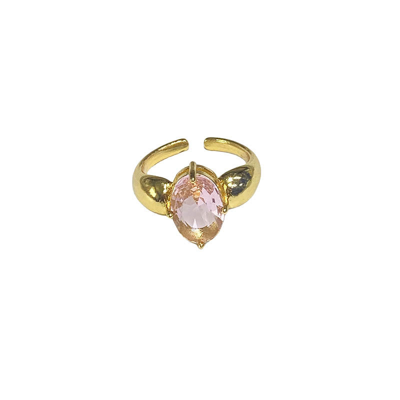 Women's Gold Pink Diamond Open For Niche Rings