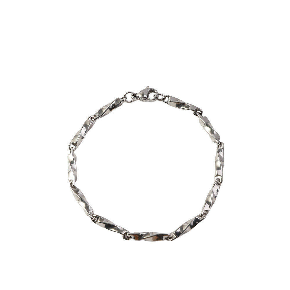 Titanium Steel Diamond Melon Seeds Chain Hip Hop Necklaces