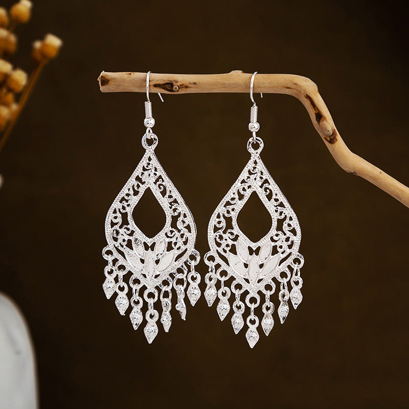 Sier Family Minority Ethnic Style Tourist Attractions Earrings