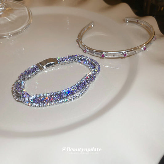 Women's Crystals Buckle Brace Lace Exquisite Fashion Bracelets