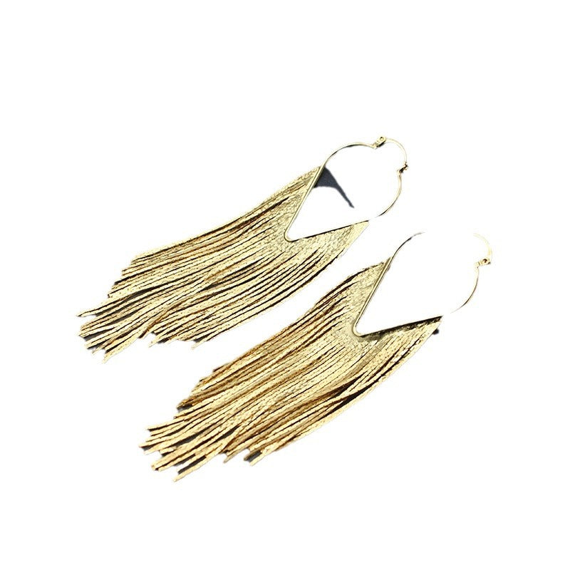Graceful Jewelry Long Tassel Small Temperament Earrings