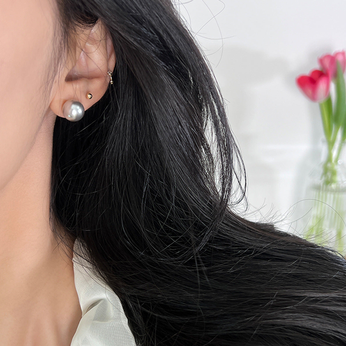 Women's Style High-grade Pearl For Sterling Sier Earrings