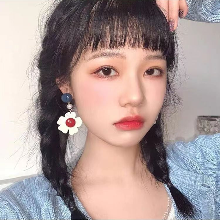 Women's Summer Fresh Flower Trendy Dopamine Color Earrings