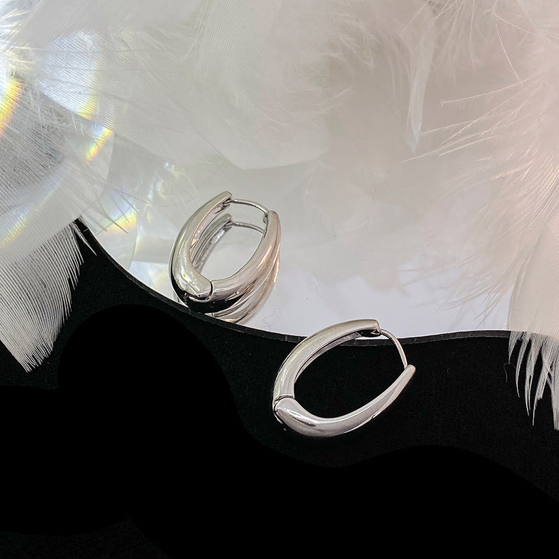 Women's Sier Simple Elegant Fashionable High-grade Niche Earrings
