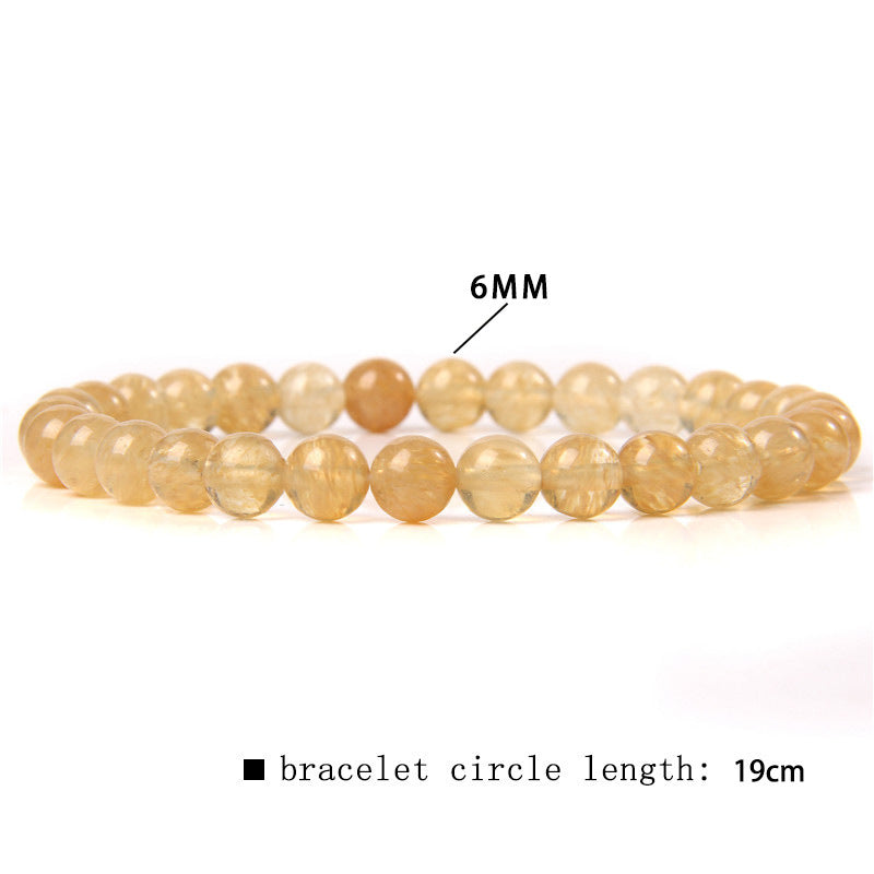 Women's & Men's Single Circle Beaded Natural Agate Stone Bracelets